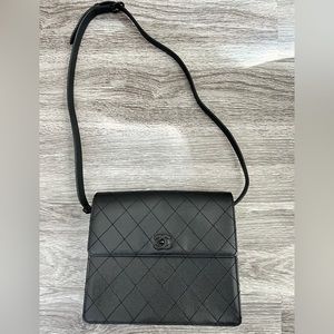 Chanel brand new CC Flap Shoulder Bag Quilted Caviar Vintage
